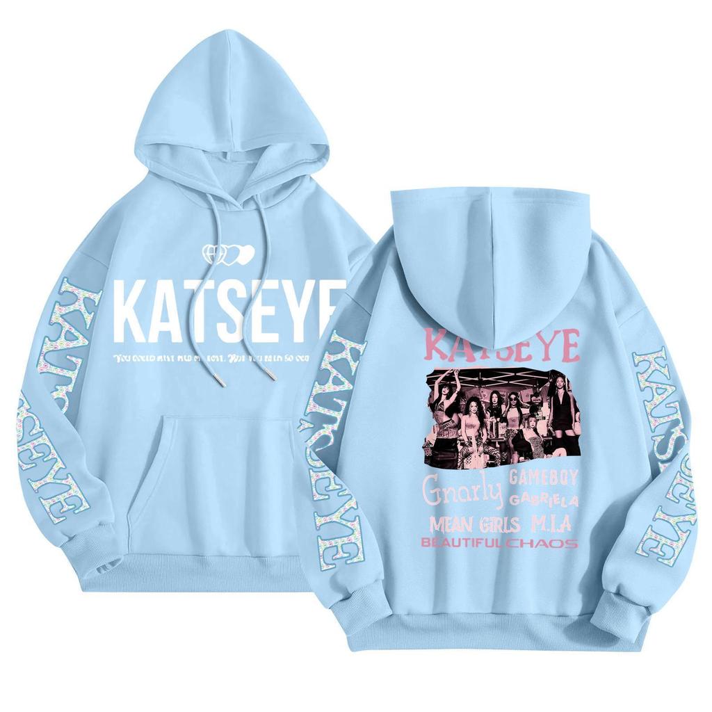 Unisex Mode Leichter Langarm-Pullover mit Taschen Bedruckter Hoodie