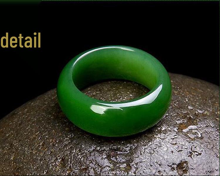 Jade Hotan Biyu Green Ring for Men & Women