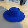 Fedora Hat for Women Men Flat Top Concave Design Autumn Winter Bow Tie Jazz Hat Colorful Unisex Fedora Wide Brim Hat Panama 2022