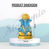 Handcrafted Blue Ganesha Idol for Car Dashboard Item: Ganesh Ji, Ganpati Bappa Murti for Home Decor - Exquisite Car God Idols