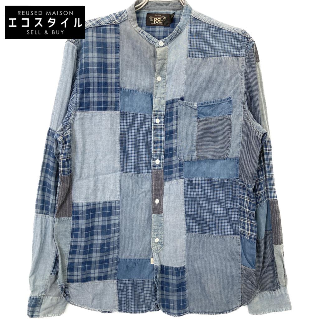 RRL Gray herringbone crew neck long sleeve knit tops M IndigoUsed