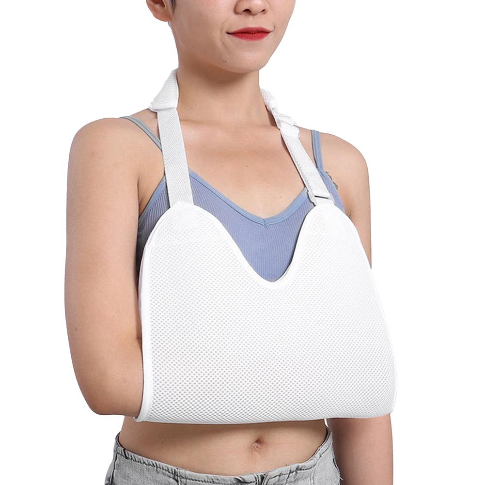 

Breathable Forearm Sling for Fracture Adjustable Shoulder Arm Immobilizer Neck Shoulder Wrist Support Sports Injury Post-Surgery 02 белый