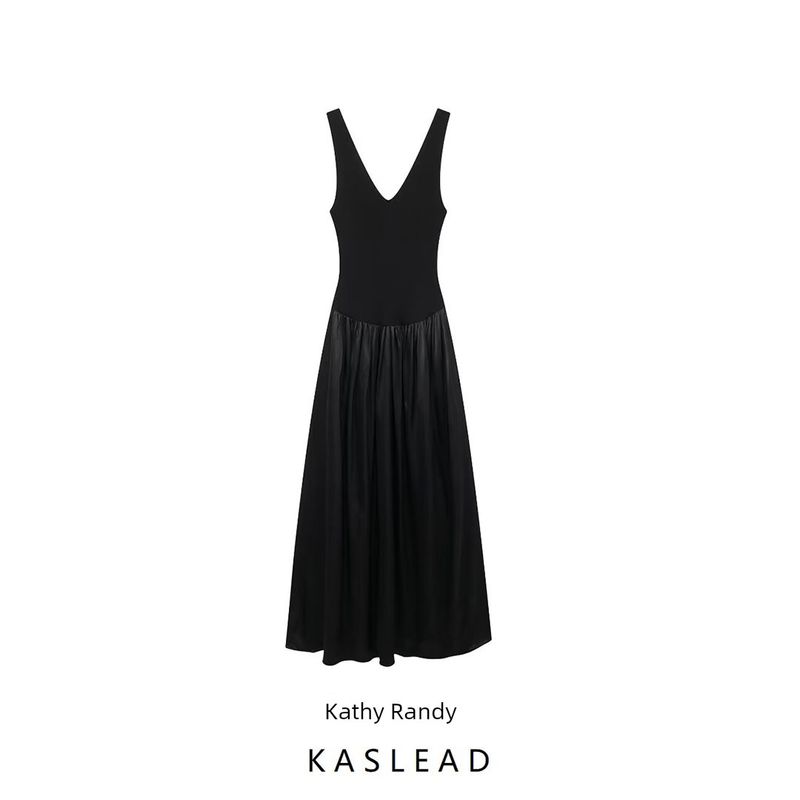 Kaslead New Arrival Women's Clothing Fashion Style Fashion Slim-Fitting Patchwork Midi Skirt Dress 8203417