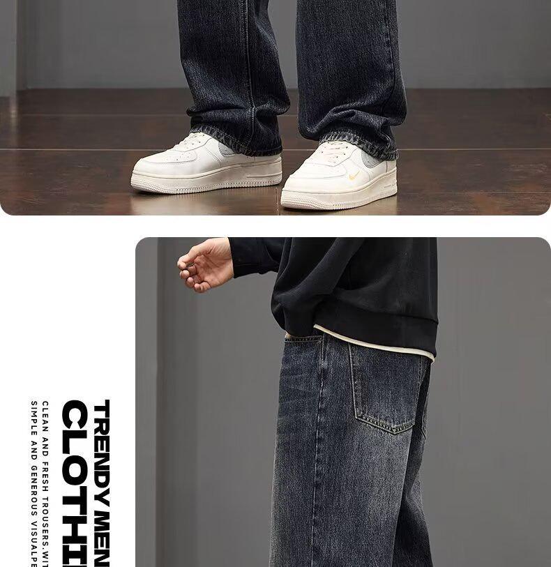 Men's 2025 Retro Loose Straight-Leg Wide Casual Jeans