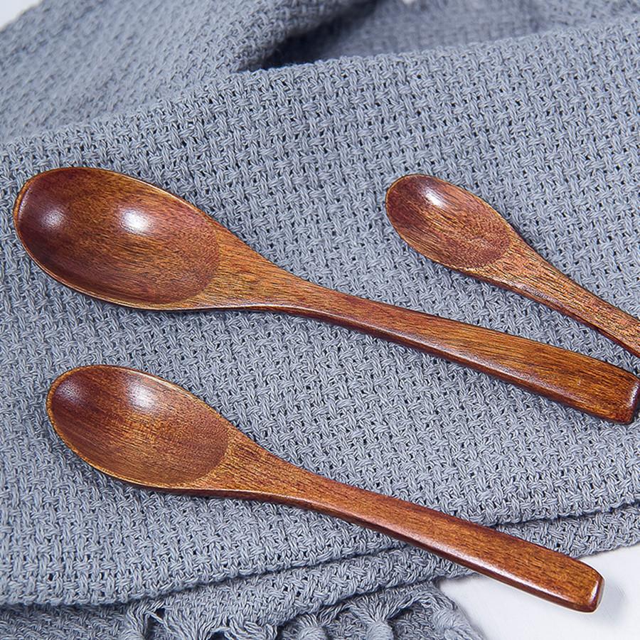 10/12.5/14.5Cm Wooden Spoon Bamboo Kitchen Cooking Utensil Tool For kitchen Soup Teaspoon Catering Wooden Spoons Soup Spoons
