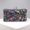 Luxury Evening Clutch Bag, Dual-Sided Multi-Color Fashion Glitter Purse, For Party Wedding Banquet, Versatile Chain Handbag