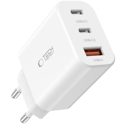 Tech-Protect Nc30W 3-Port Network Charger Pd30W/Qc3.0 White