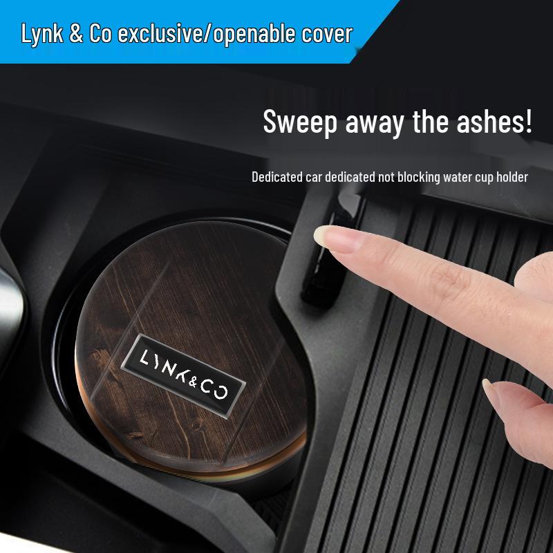 Compatible Ashtray for Lynk & Co Models 03, 09, 01, 06, 05, 02, ZERO - Features Cover & LED Light