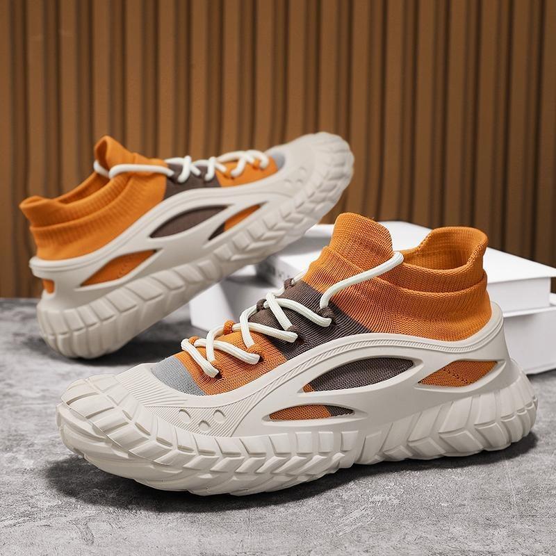 Men's shoes spring and summer breathable fly-woven one-pedal socks shoes casual fashion mesh sneakers