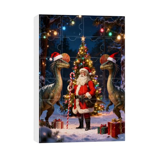 Christmas Countdown Calendar Advent Box 24-Day Mini Cute Flying Dragon Ornament