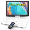 ASUTAS Tragbarer DVD Extra Groß Dual 5000mAh Wiederaufladbar 6 Stunden Kontinuierlich Sehr Auto Einfach USB SD-Karte AV TV Letzter Speicher Fernbedienung Tragbar für