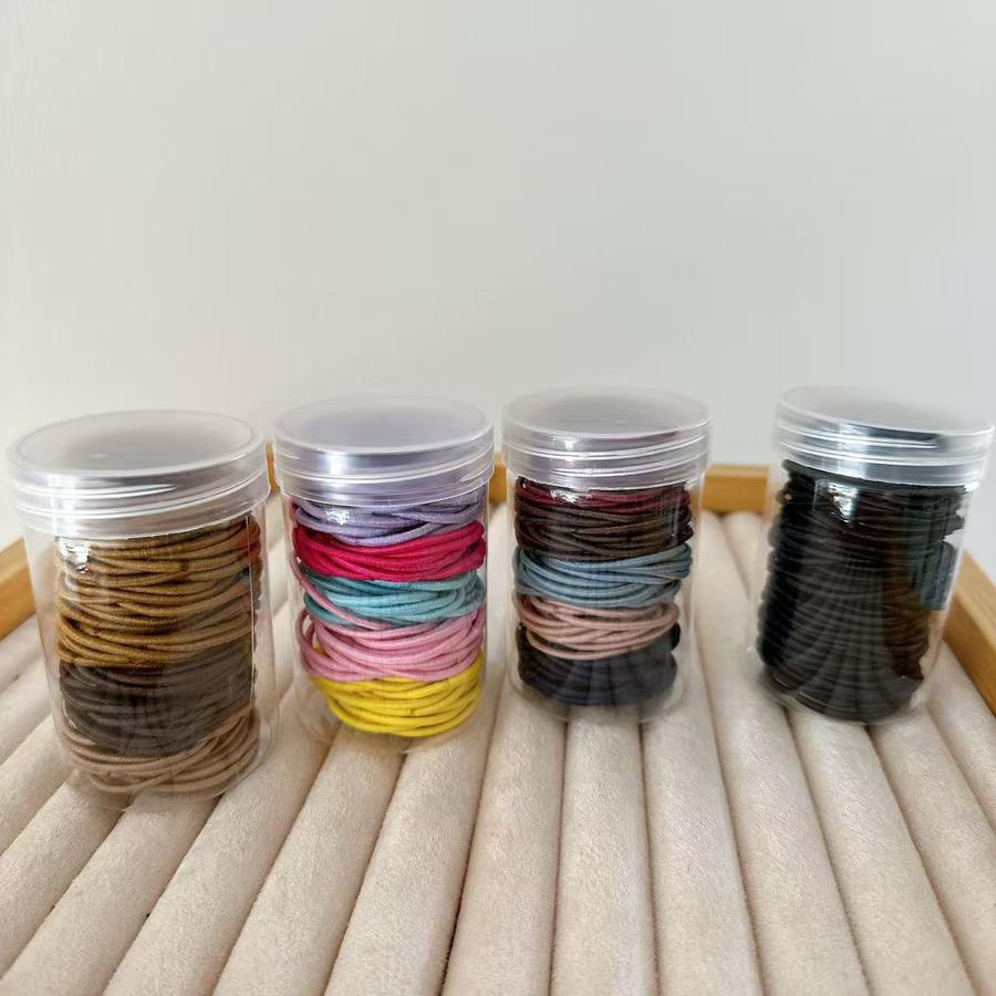 100 pieces of high elasticity rubber bands, colorful and simple hair ties, high elasticity rubber bands