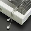 Chic Pull-Out Sweater Necklace for Women: High-End, Versatile, Light Luxury with Tassel & Pearl, Perfect for Autumn/Winter.