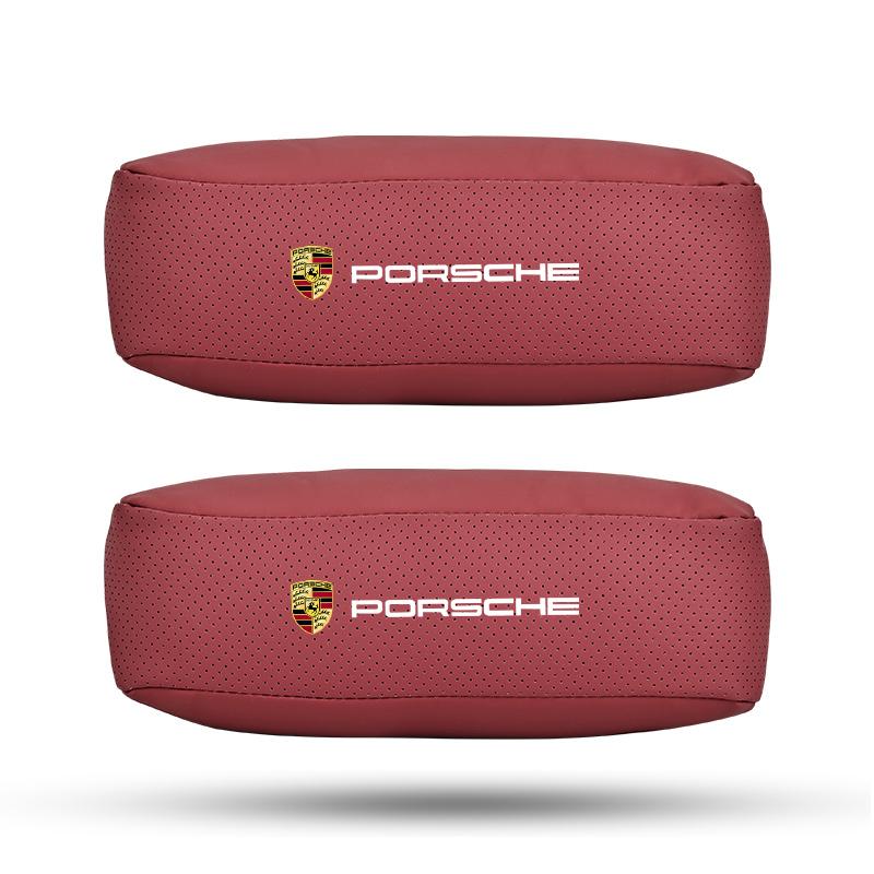 Car Head Neck Rest Pillow Seat Belt Protection Shoulder Pad For Porsche Panamera Cayenne Taycan 911 718 Macan Carrera-GT 928 968