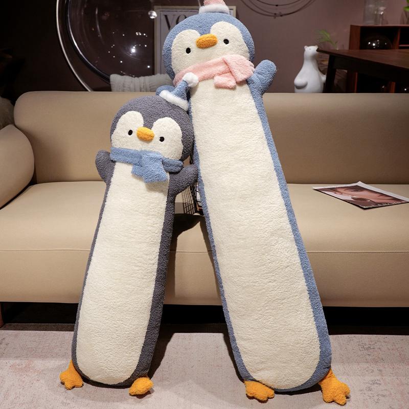 Cute Cartoon Long Penguin Plush Pillow Stuffed Soft Funny Penguin Sleeping Throw Pillow Cushion Gift for Girlfriend