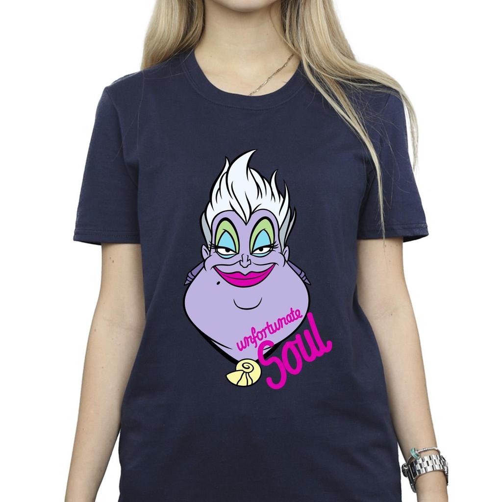 Disney Womens/Ladies Villains Ursula Unfortunate Soul Cotton Boyfriend T-Shirt