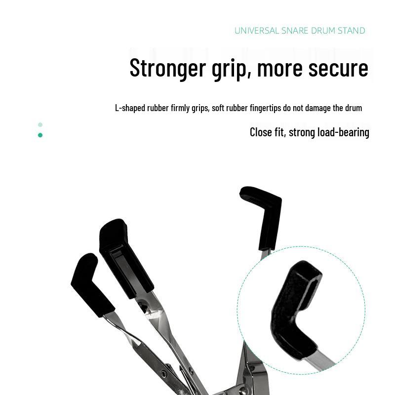 Adjustable Professional Double-Leg Snare Drum Stand - Silent, 25-Tube Design for Jazz & Musical Instruments