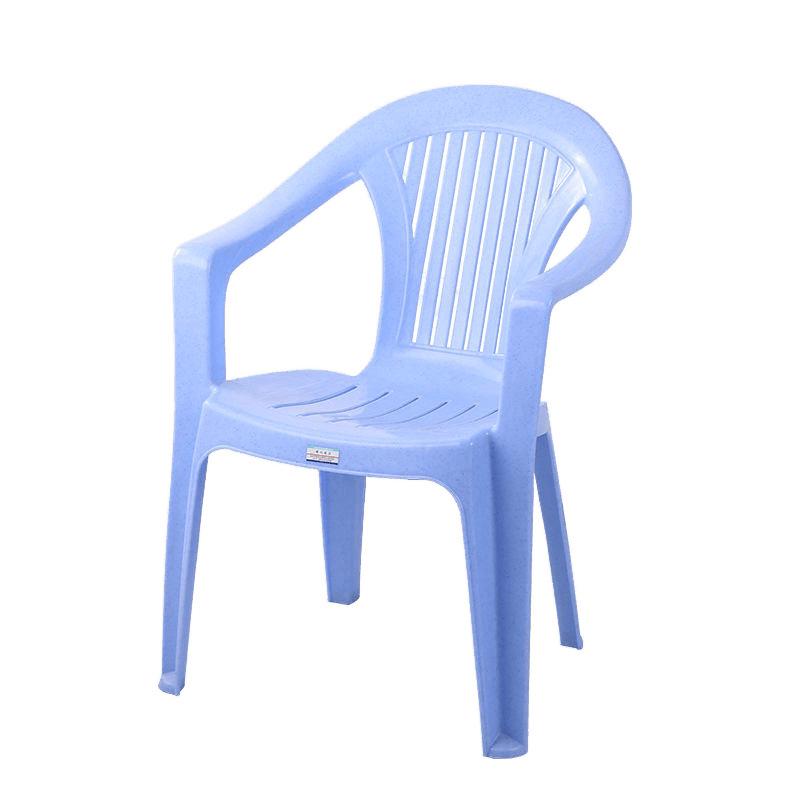 Durable Plastic Armchair with Thickened Backrest – Versatile for Home, Outdoor, Dining, or Beach