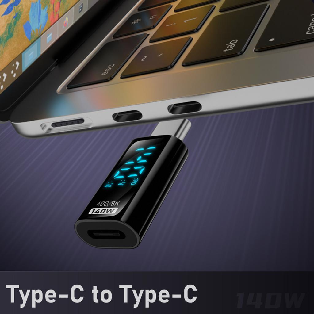LED Display USB C Extenders Adapter 140W Fast Charging 40Gbps Data Transfer Support for Smartphones Tablets Laptops