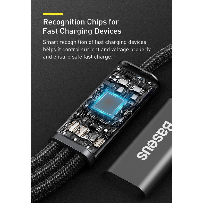Baseus PD 20W USB Type C Cable for iPhone 12 Pro Max 3 In 1 USBC Fast Charging Charger Cable For Xiaomi Samsung Micro Data Cord