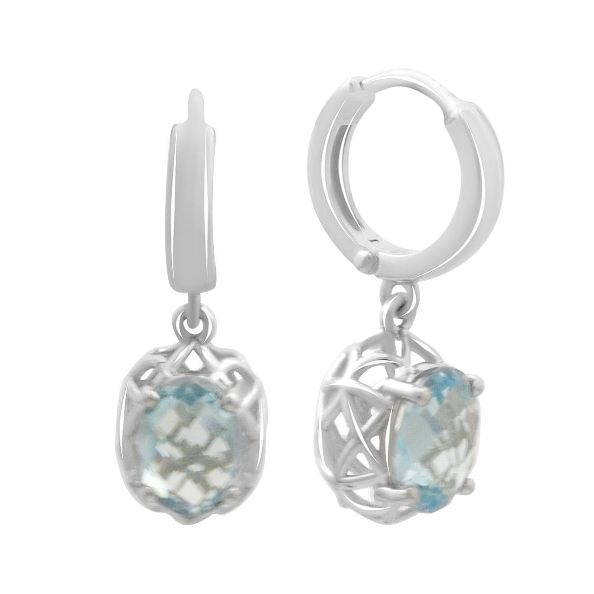 

Серебряные серьги с натуральным топазом 5.4ct (2179245) небо синє світло кольору