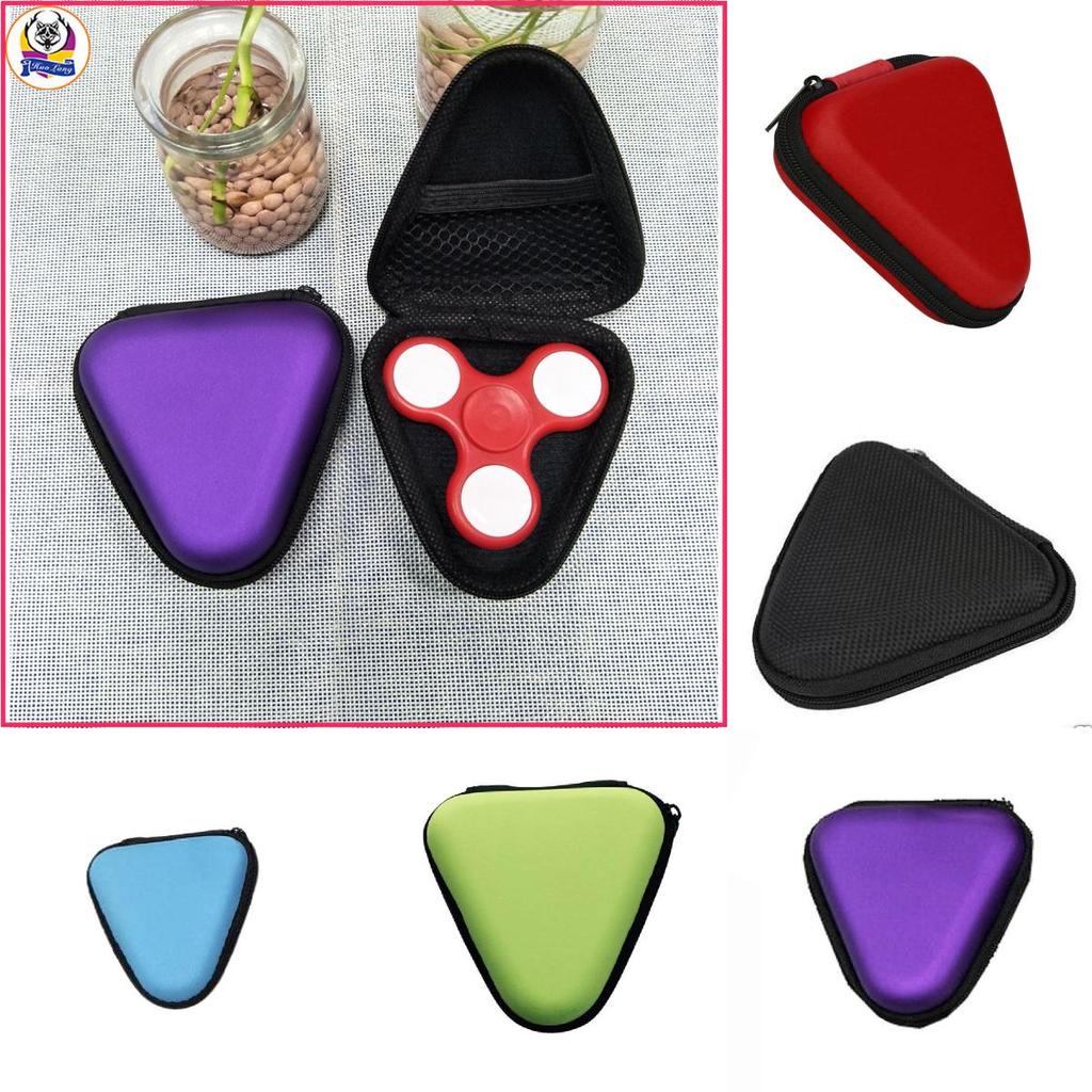 Stylish Triangle Finger Toy Box Gift Pouch Hard Box Protective Case 9 2.5cm