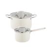 Wutuo 16cm White 3-Layer Stainless Steel Steamer Soup Pot