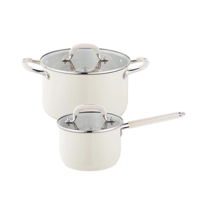 Wutuo 16cm White 3-Layer Stainless Steel Steamer Soup Pot