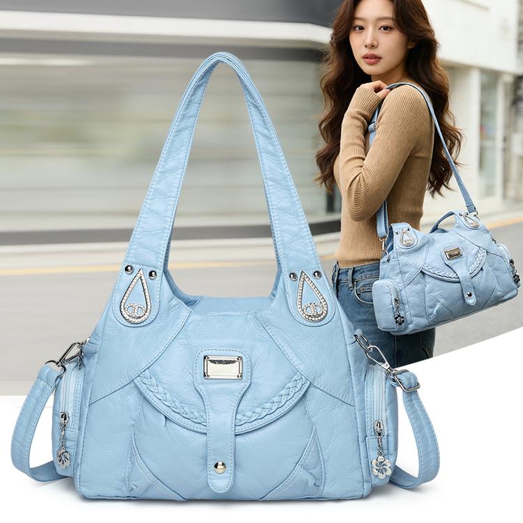 Tote bag women's commuter large-capacity shoulder messenger bag