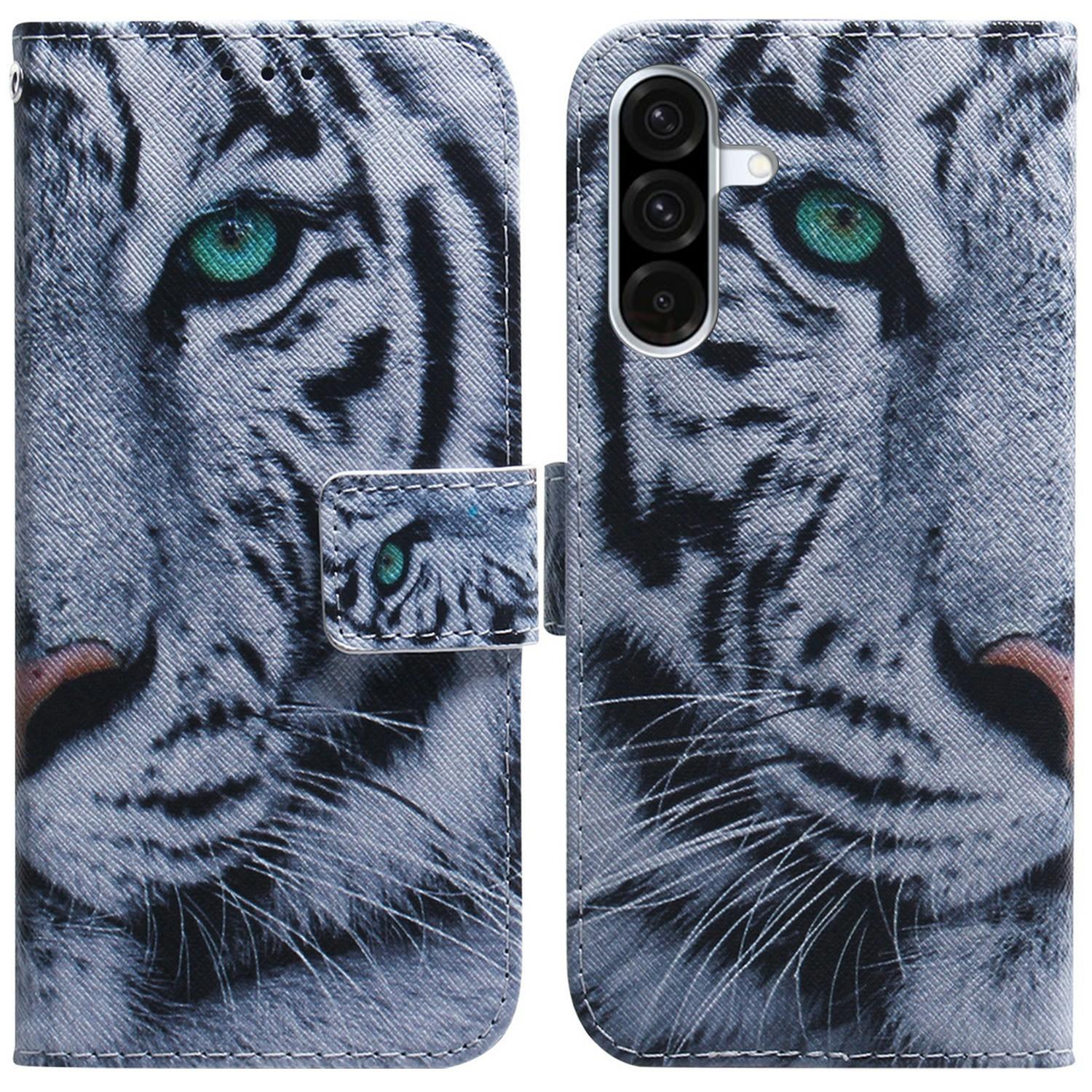 

Шкіряний чохол-гаманець із візерунком для Samsung Galaxy A26 5G Tiger