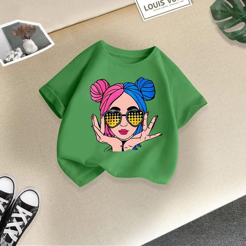 Kid T Shirt Cool Girl Printed Children T-shirt Kids 100% Cotton Clothes 2-13Y T-shirt Top Boys Girls Baby Tee