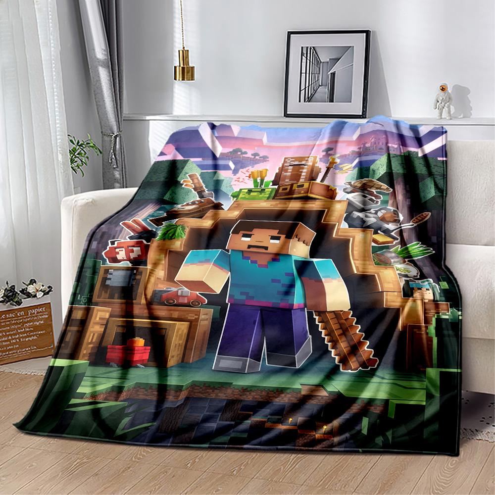 Minecraft 50 Blanket Durable Comfort Suitable for Livingroom Picnics Couch Four Seasons Multipurpose Warmthful Decor Gifts For Family Or Friends