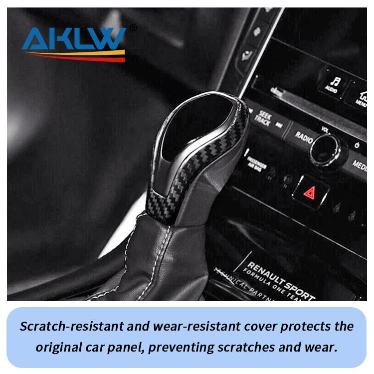 Carbon Fiber Gear Shift Knob Cover Car Interior Overlay Decorative Trim for Infiniti QX80 2017-2025