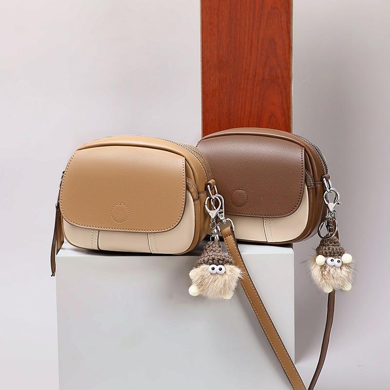 Bag New Women's Bag Crossbody Bag Small Bag Leather Small Round Bag Mini Versatile Premium Shoulder