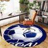 1PC Soccer Goal Round Chair Mat Area Rug - Non-Slip, Floor Mat for Office, Bedroom, and Indoor Decor -Gift D1127216