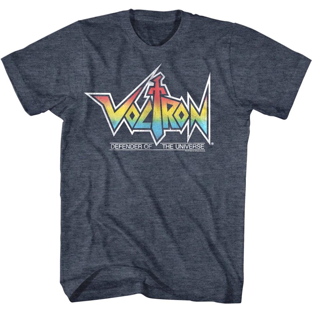 Voltron Defender of the Universe Rainbow Logo Men s T Shirt Lion Force Golion 3XL
