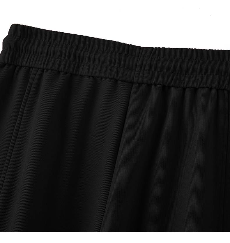 Elegant Gray High-Waisted Wide-Leg Pants for Women - Autumn 2025 Collection, Loose Fit, Floor-Length Casual Straight-Leg Design