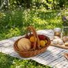 Household Bread Container Portable Faux Wicker Tray Fruit Storage Baskets  Restaurant Use