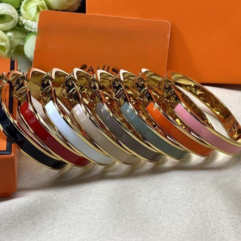 Armband Damen Premium Emaille Schmale Edition Armband H Paar Armband Titanstahl Armband