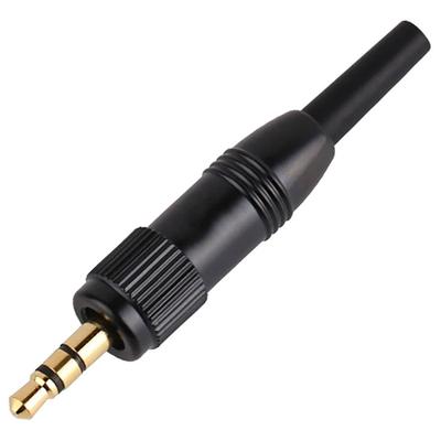 Black 3.5mm Lock Stereo Headphone Plug 3.5 MM Stereo Screw Audio Lock Connector for Sennheiser SonyD11/V1/P03