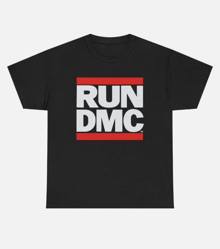 Run DMC TShirt Logo Rock Rap Band Official Black New Unisex T-Shirt XXXXL