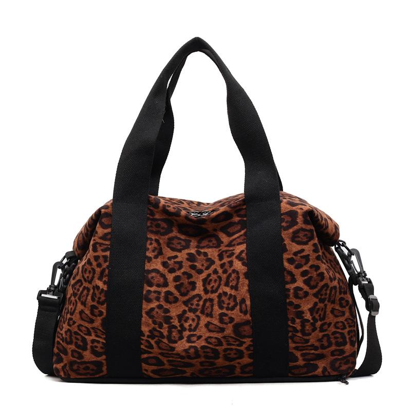 

Модная и ретро одноплечевая сумка кроссбоди большой вместимости для повседневных поездок на работу цветной печати леопарда