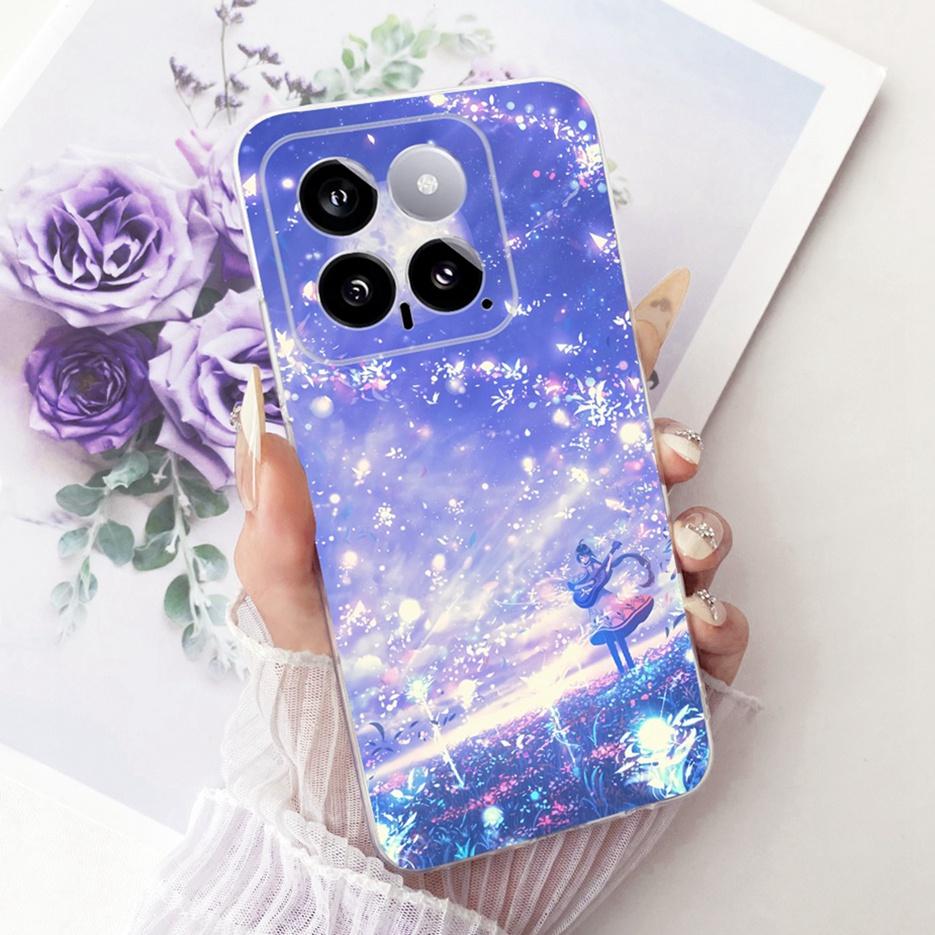 For Xiaomi Mi 14 Pro Case Cute Lion Fashion Painted Cover Soft Silicone Slim Phone Case For Xiaomi 14 Pro Mi14 Pro Fundas Bumper