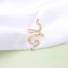 New Stylish Curved Snake Women's Open Rings Gold Metal Personality Female Adjustable Rings Cool Stuff Anillos Mujer