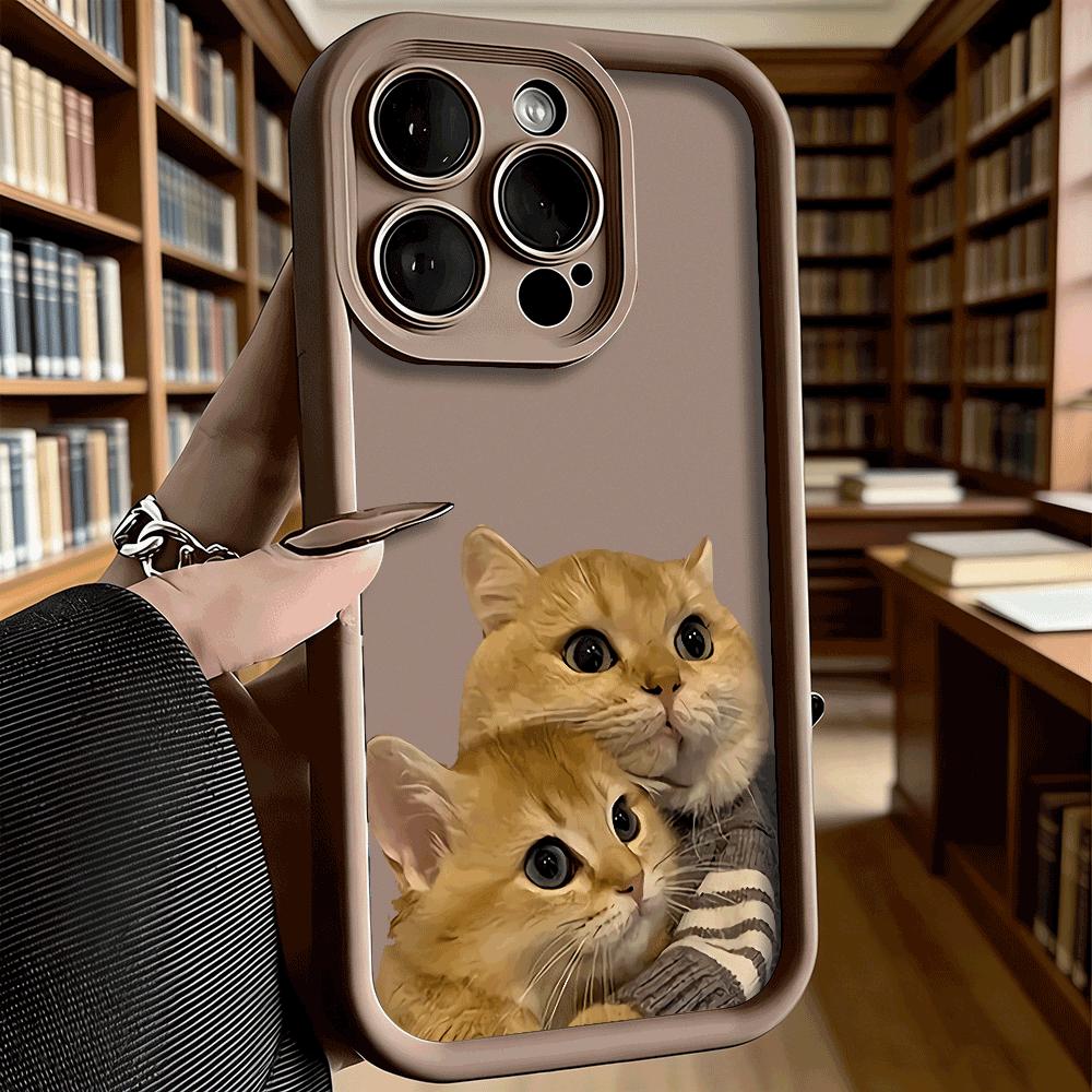 Adorable Orange Cats In Sweater Phone Case for iPhone 17 16 15 14 13 12 11 Pro Max Plus Anti Scratch, Gel Flexible Protective