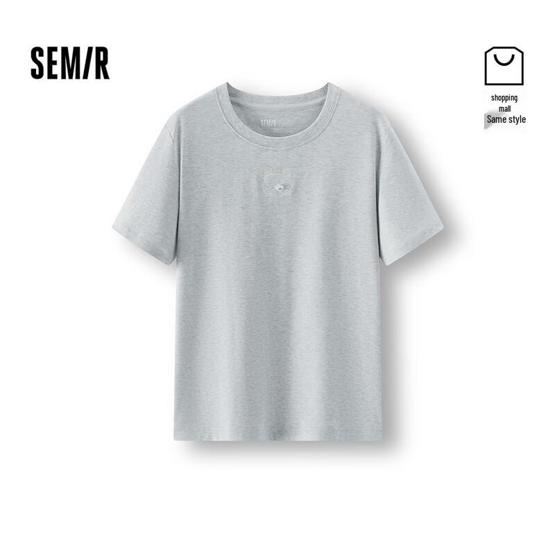 

Semir Women s Embroidered Round Neck Short Sleeve T-Shirt M
