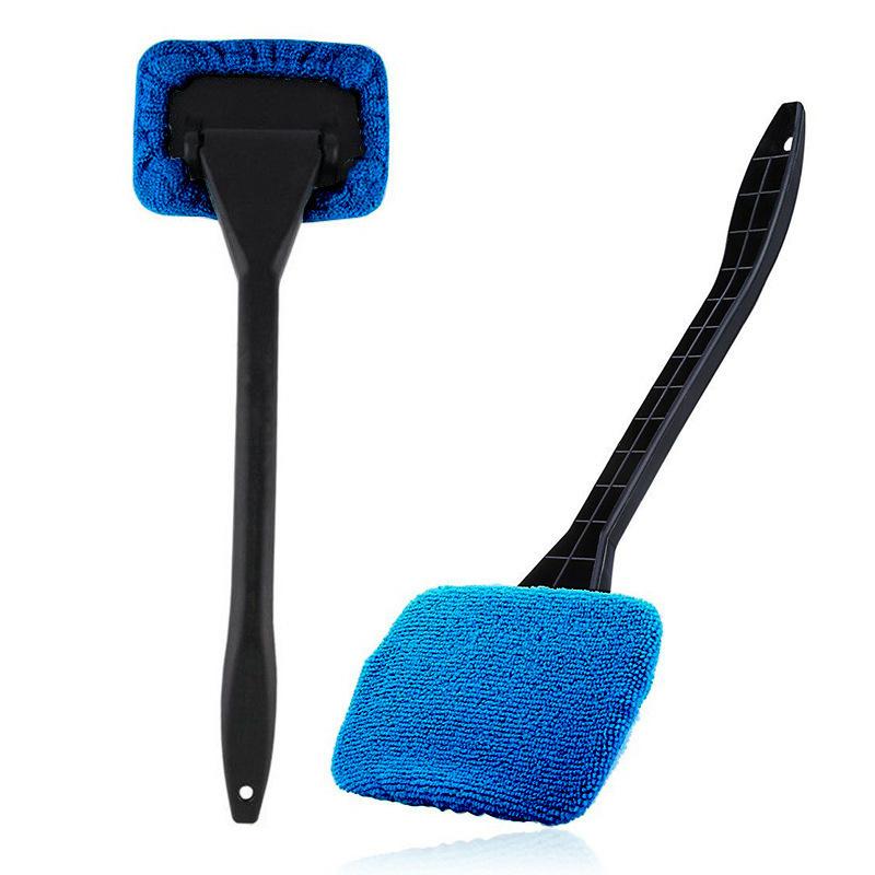 

Car Windshield Cleaning Brush Kit Car Window Wiper Home Glass Defogging Dust Towel With Long Handle Cleaner Brush Washing Tool 1 синий