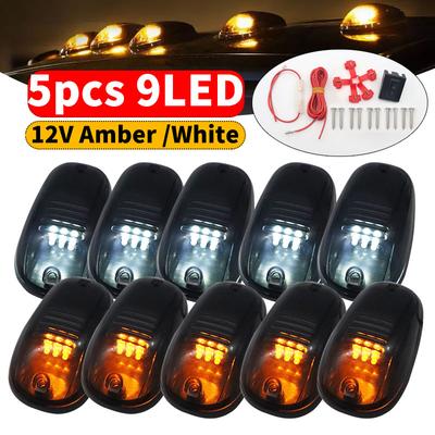 5x lumini de poziționare pentru cabină auto, lumini de semnalizare pentru camionetă, cu 9 LED-uri, pentru Dodge RAM, faruri far