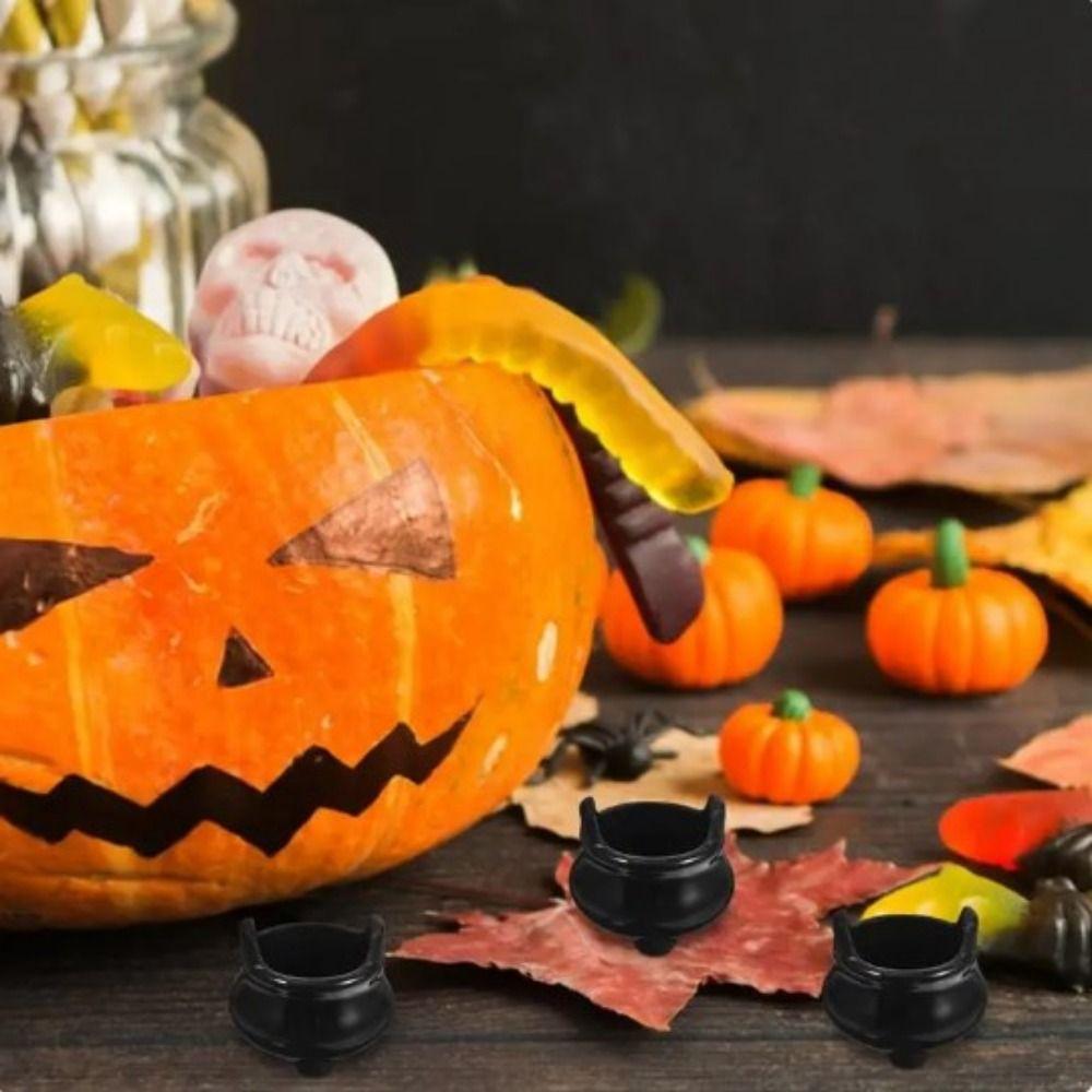 

10Pcs/set Cute Shape Halloween Mini Pot Delicate Candy Bucket Pot Halloween Decor Jar Home Decor ціан