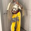 RogueWave Hip-hop Straight Pants for Men and Women Y2k High Street Harajuku Retro Striped Printed Pants American Knitted Casual Pants